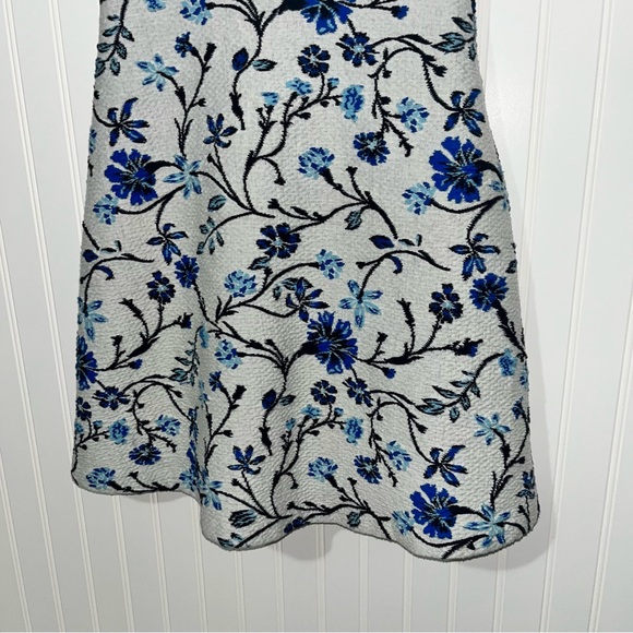 Maeve Anthropologie Shannon white and blue floral skater mini dress - Picture 3 of 8